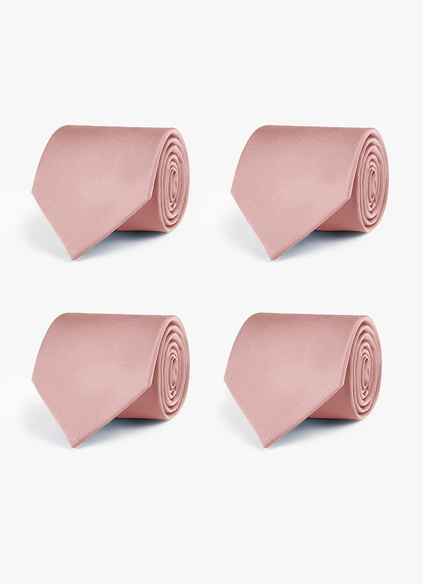 front Stretch Satin Matching Groomsmen Tie Set – 4 Pieces
