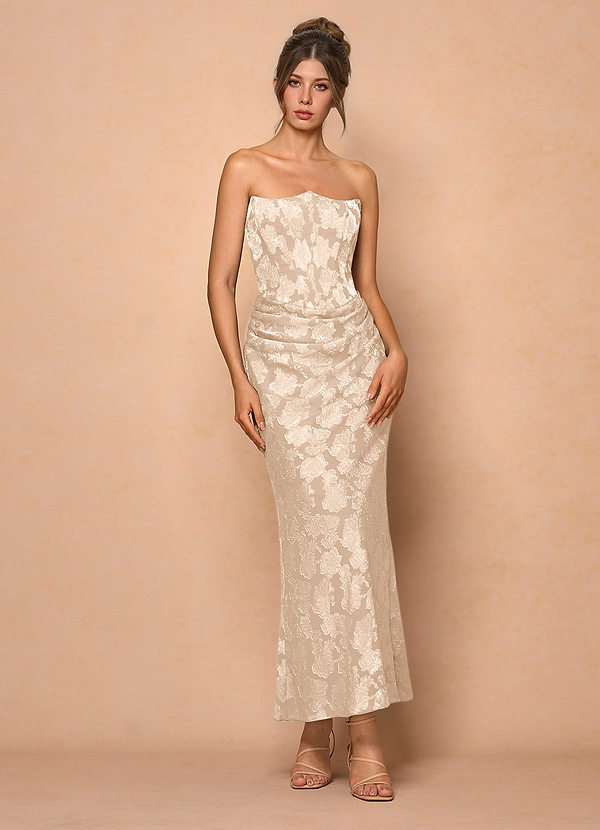 Ezrena 크림 맥시 드레스 image1