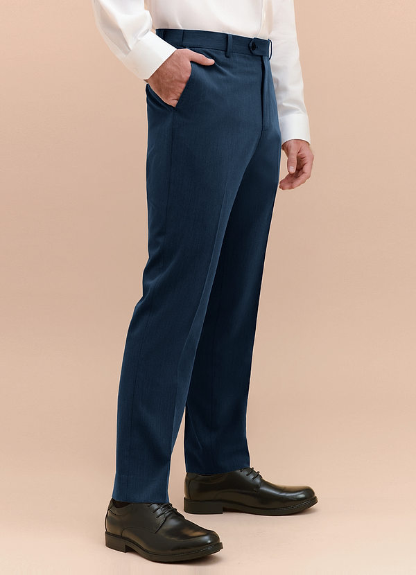 William Dark Navy Comfort Blend Dress Pants | Classic Long Dress