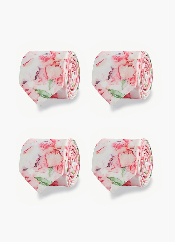 front Ensemble de cravates assorties en satin mat pour garçons d'honneur – 4 pièces