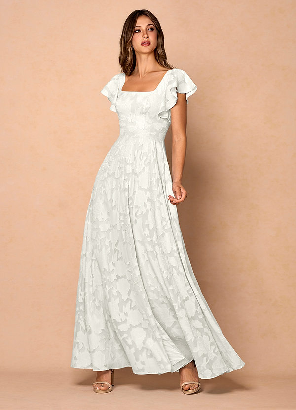 Anna White Ruffled Maxi Dress image1
