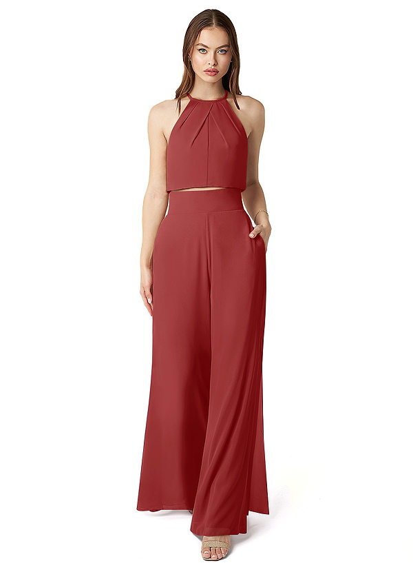 Azazie Kenzi Vestidos de damas de honor Óxido de Gasa de Mono con Plisado image1