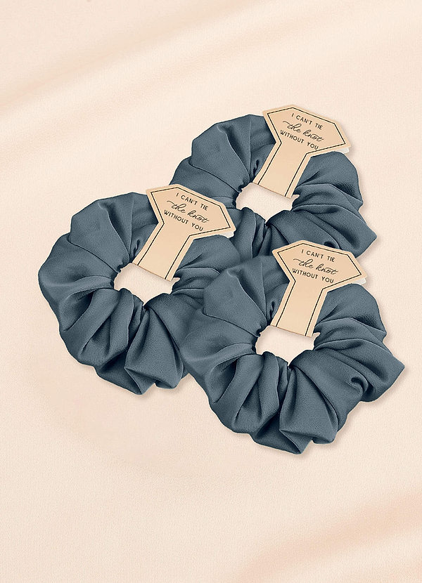 front Matching Color Bridesmaid Stretch Satin Over Size Scrunchies