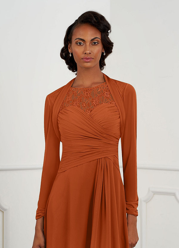 front Azazie Bijpassende Kleur Shyann Mesh Wrap
