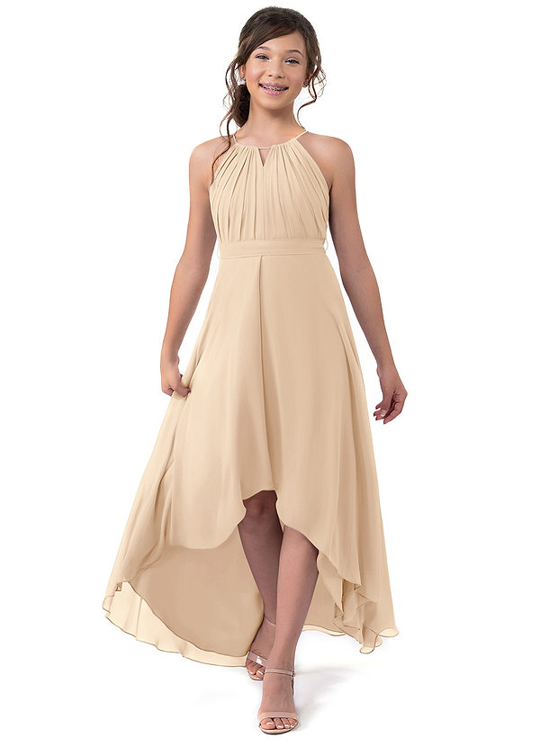 Vestidos Modernos AsiméTricos Para Damas De Honor Junior Con Cuello De Capa Azalea main image 0