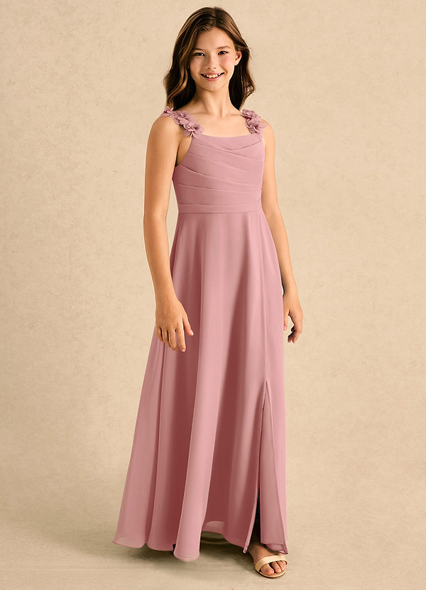 Azazie Masie Girls Formal Blommflicksklänningar Klänning A-Line i Chiffong Plisserad image1