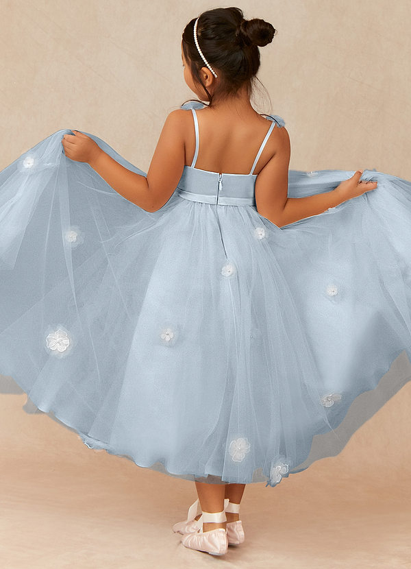 back Azazie Doe Flower Girl Dress