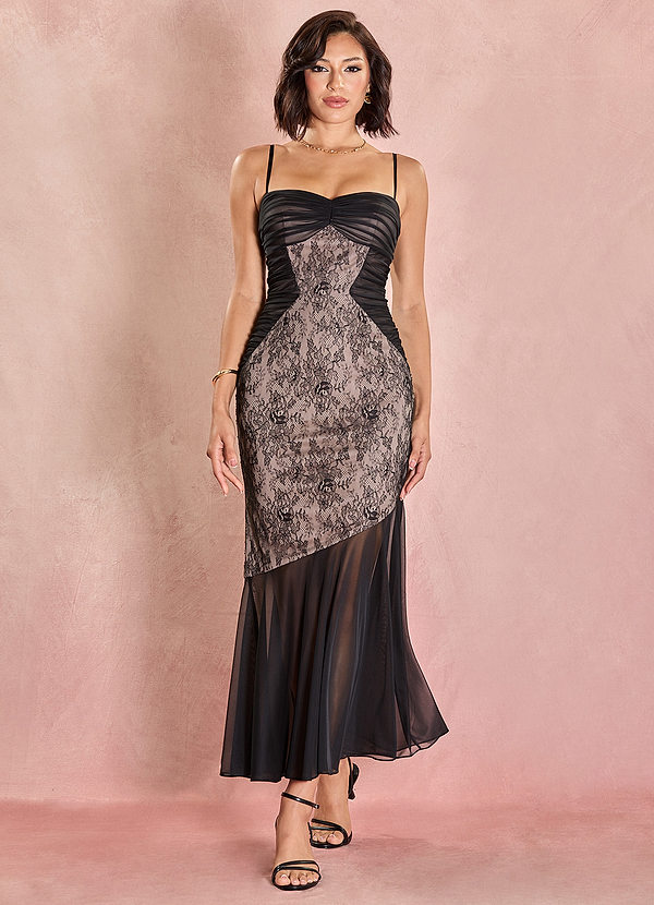 Vestido Desnudo Negro Largo Vanessa image1