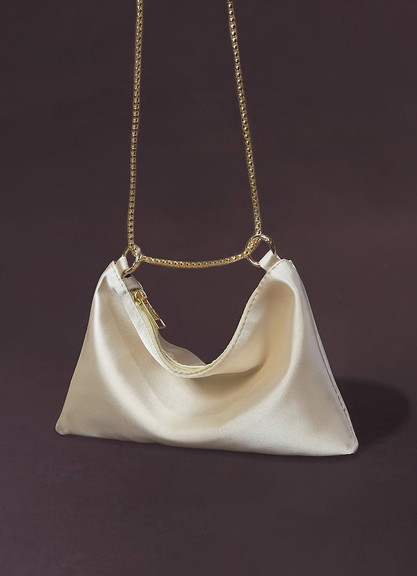 back Metallic Chain Underarm Bag