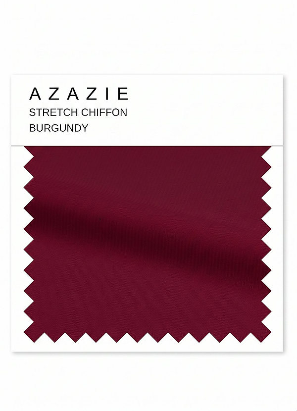 front Burgundy Stretch Chiffon Swatch