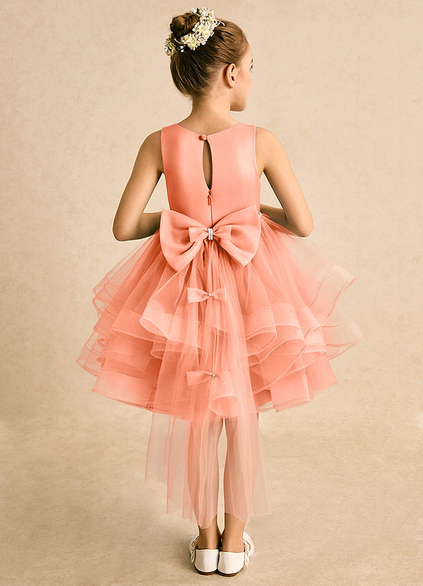 Azazie Tinie Flower Girl Dresses Sunset Ball-Gown Bow Tulle Dress image1