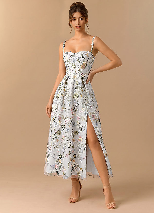 Robe Mi-Longue Blanc Skyler image1