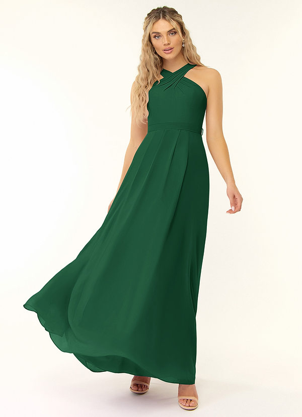 Dark Green Azazie Dixie Bridesmaid Dresses | Azazie