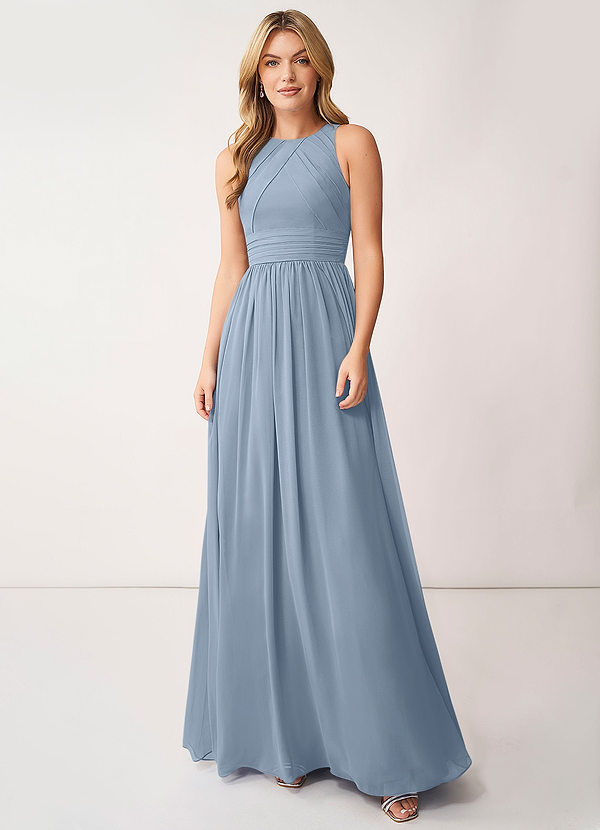 Dusty Blue Azazie Harper Bridesmaid Dresses | Azazie