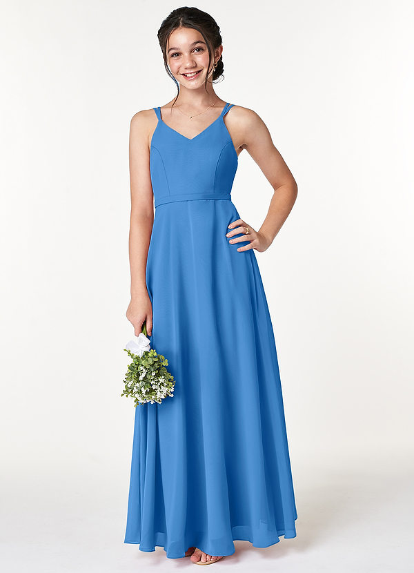 Blue Jay Azazie Janine JBD Junior Bridesmaid Dresses | Azazie