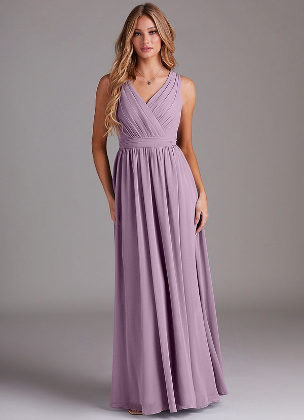 Azazie Kingsley Bridesmaid Dresses Wisteria A-Line Lace Chiffon Dress image1