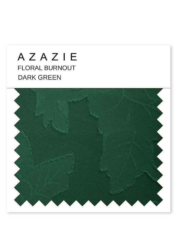 front Azazie Floral Burnout Swatch Mörkgrön