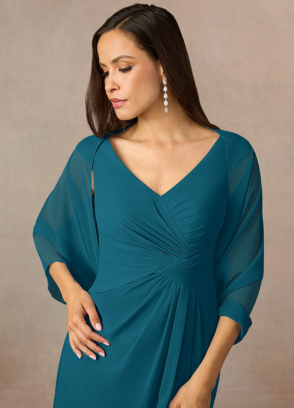 front Azazie Matching Color Sarah Chiffon Wrap