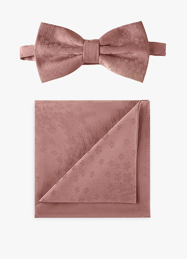 front Ensemble nœud papillon et pochette de costume en jacquard