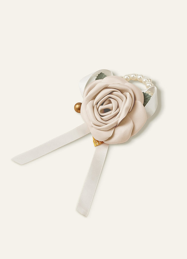 front Matchende farve mat satin håndledskorsage