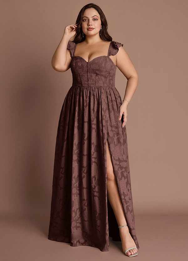 Denisse Mocha Coco Corset Maxi Dress image1