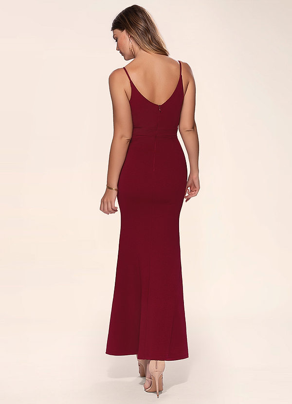 burgundy day dress