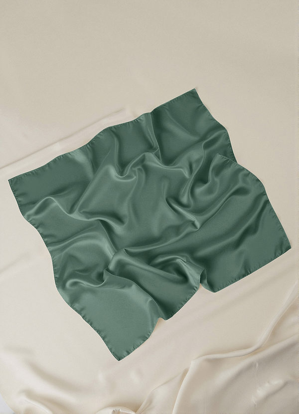 front Matching Color Stretch Satin Scarf