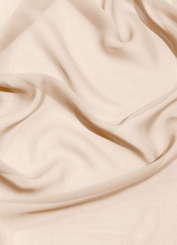 front Azazie White Alabaster Chiffon Fabric By the Yard