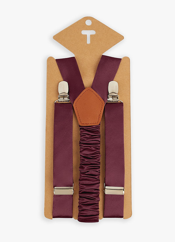 front Bretelles en satin mat de couleur assortie pour garçon