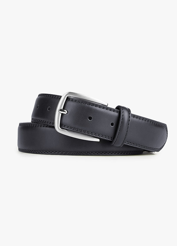 front Cinturón clásico de cuero para hombre