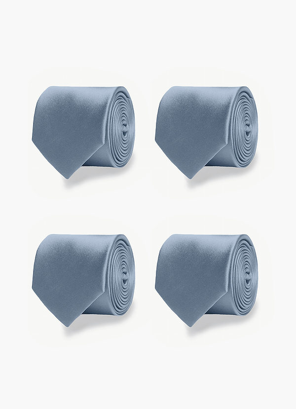 front Matte Satin Matching Groomsmen Tie Set – 4 Pieces