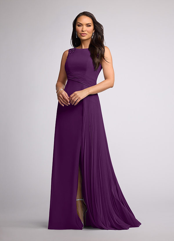 Azazie Galvan Mother of the Brides Dresses Grape A-Line Sequins Chiffon Dress image1