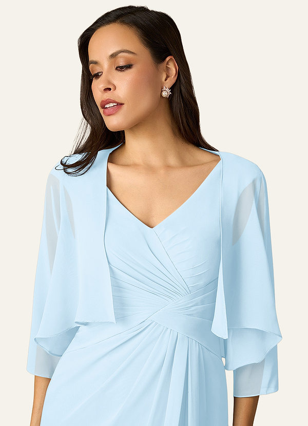 front Azazie Coprispalle In Chiffon Fisher In Colore Abbinato