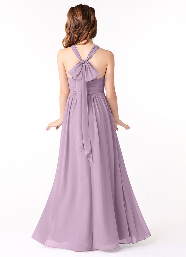 Azazie Jaylah Junior Wisteria A-Line Ruched Chiffon Dress image1