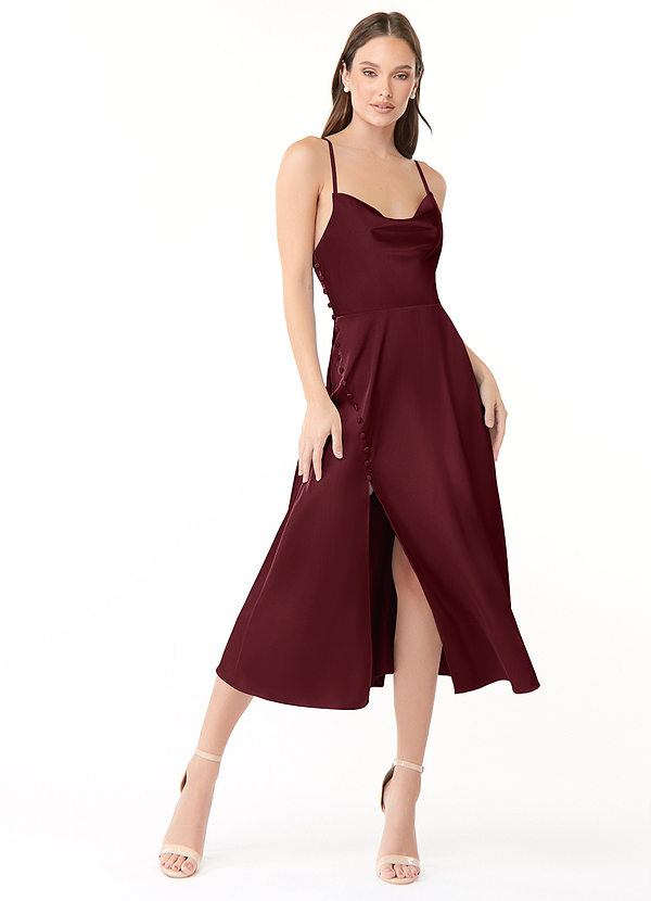 Azazie Ceci Stretch Satin Dress Bridesmaid Dresses  image1
