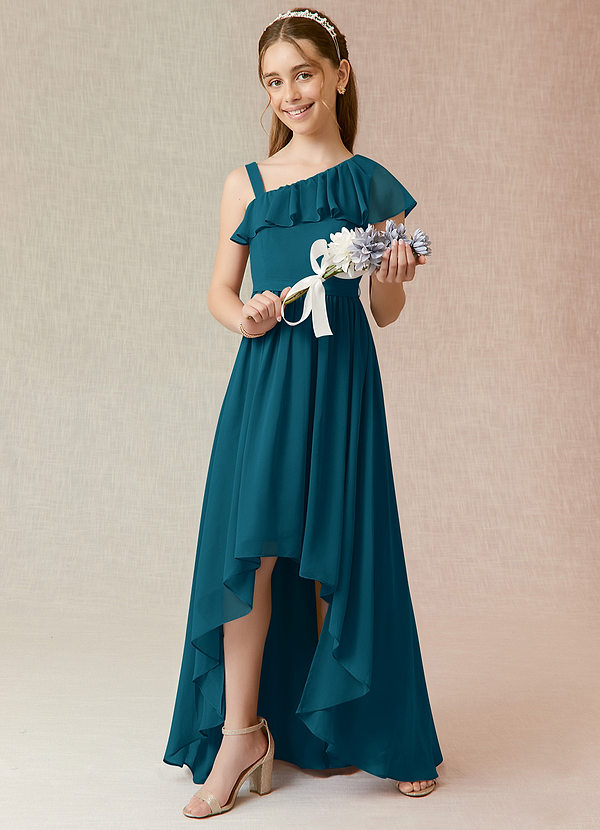 Mango Junior A-Line Ruched Chiffon Dress