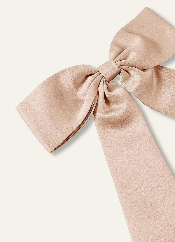 front Pinza para el cabello con lazo de satén a juego