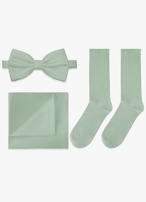 front Matching Bow Tie & Pocket Square & Socks Set
