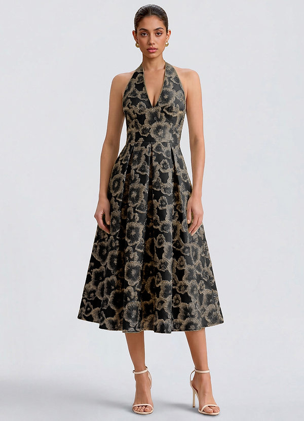 Nyomi Black Midi Dress image1