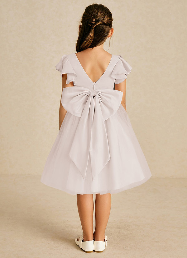 Azazie Kaeya Flower Girl Dresses Rose Petal A-Line Bow Tulle Dress image1