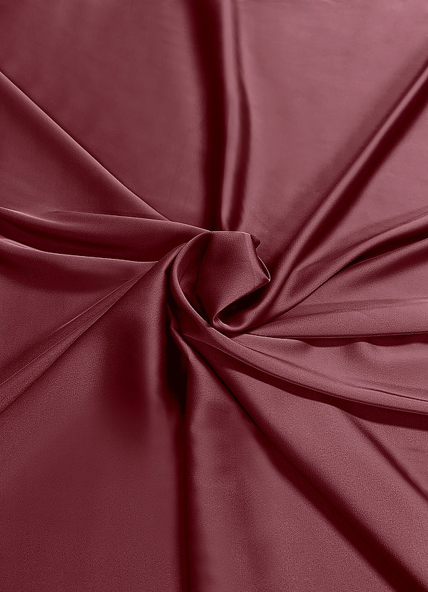 front Azazie Sangria Stretch Satin Fabric By the Yard