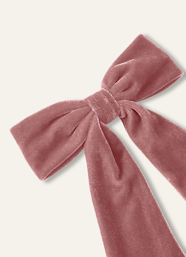 front Fermaglio per capelli con fiocco in velluto abbinato