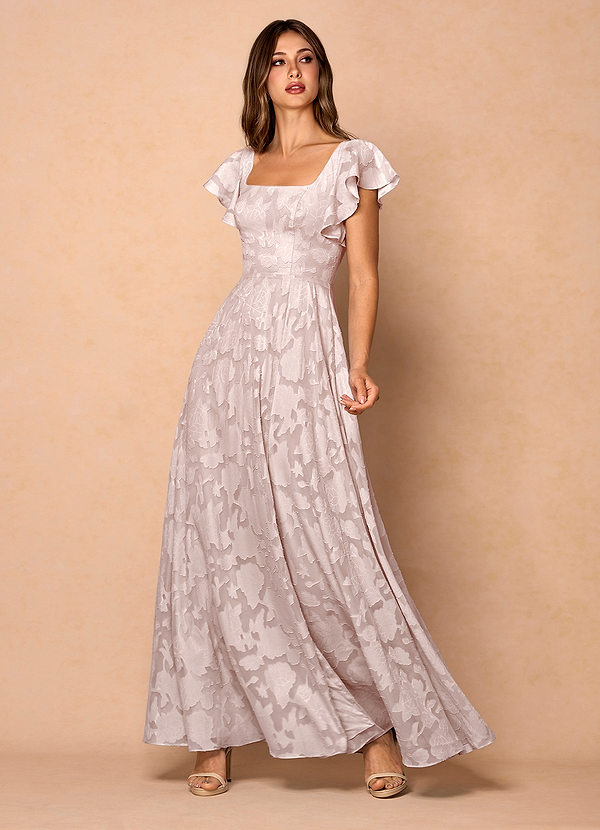 Anna Blushing Pink Ruffled Maxi Dress image1