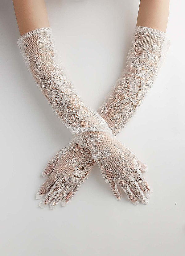 front Chantilly Lace Opera Gloves
