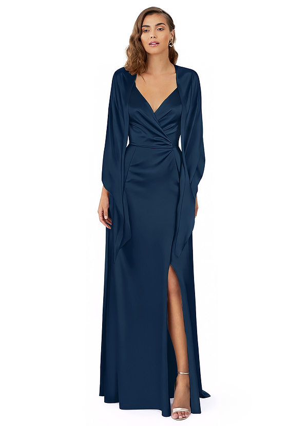 front Azazie Ireland Stretch Satin Shawl