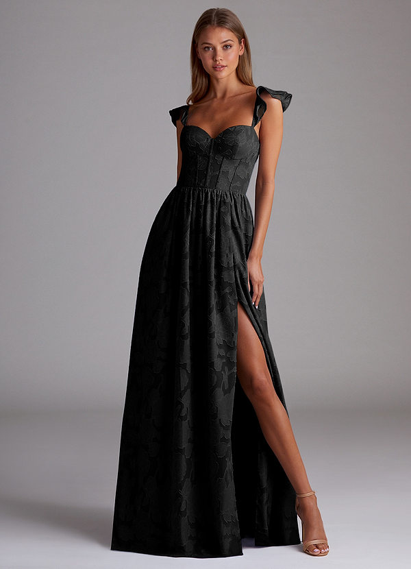 Denisse Black Corset Maxi Dress image1