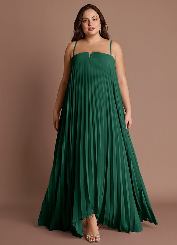 Nahla Emerald Kokovartalon plisseerattu maksimekko image1