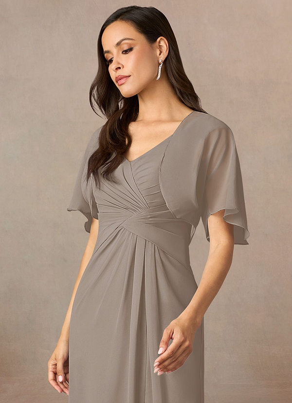 front Azazie Matching Color Salome Chiffon Wrap