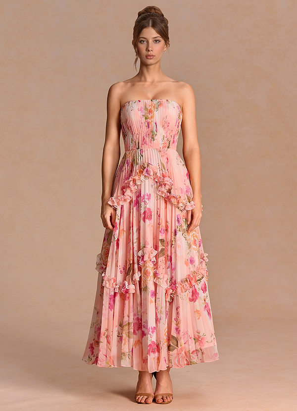 Ami Abstract Bouquet Floral Maxi Dress image1