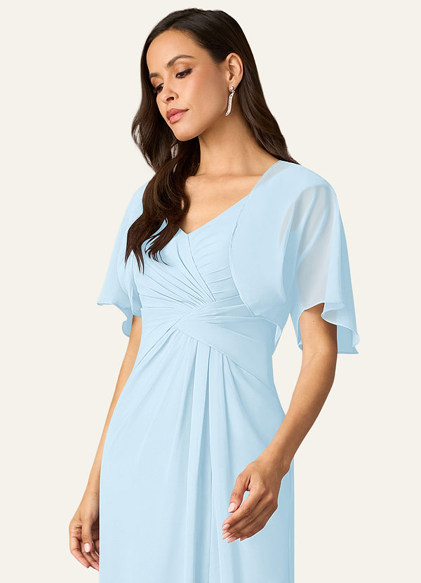 front Azazie Stola In Chiffon Salome In Colore Abbinato